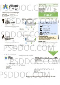 Utility bill PSD