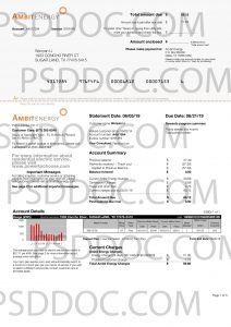 Utility bill PSD