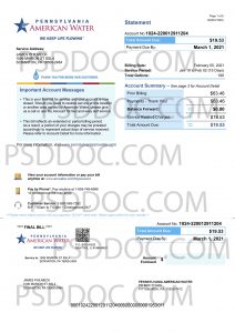 Utility bill PSD