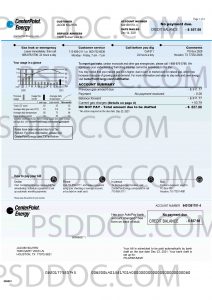 Utility bill PSD