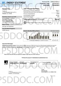 Utility bill PSD